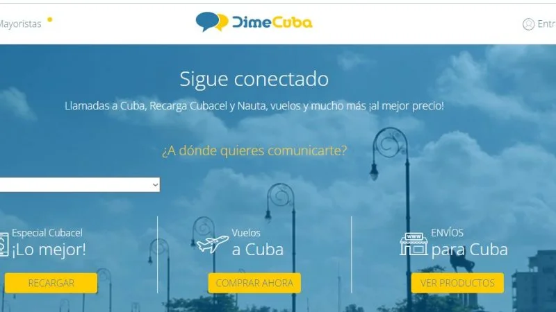 ¿Cuáles son los servicios que ofrece Dime cuba?